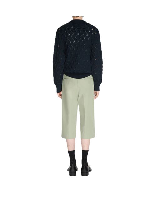 Dries Van Noten Maquis Maglione polo con punto pizzo DRIES VAN NOTEN | 261-021244-3718509 NAVY